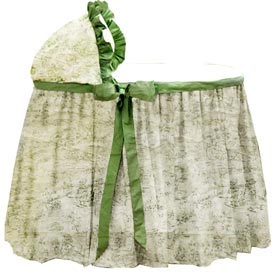Bassinets For Boys Sage Toile Bassinet Sheet