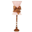 Gold Bow Glass Ball Lamp