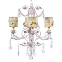 Green Scallop 4 Arm Valentino Chandelier
