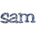 Blue Camo Jester Wall Letters