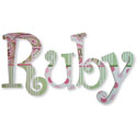 Ruby's Paisley Wall Letters