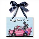 Pink Cadillac Name Plaque