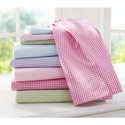 Jersey Knit Gingham Portable Crib Sheet