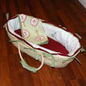 Antique Embroidered Moses Basket