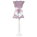 Lavender Scalloped Glass Ball Lamp