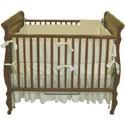 Designer Minky Dot & Satin Crib Bedding