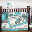 Mod Elephant Crib Bedding Collection