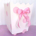 Pink Polka Dot Waste Basket