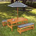 Outdoor Table and Bench Set