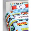 Personalized Train Toddler Bedding Set