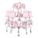 Pink Ballroom 5 Arm Chandelier