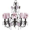 Pink Sash Pink 'n Mocha Flower Garden Chandelier