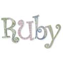 Ruby's Daisies  Letters