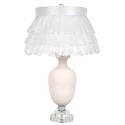 Ruffled Skirt Traditional Pink Lamp