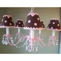 Pink and Brown Chandelier