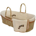 Organic Love Embroidered Moses Basket