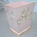 Floral Bow Wastebasket