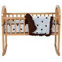 Espresso Dots Cradle Bedding Set