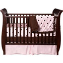 Espresso Dots Crib Bedding Set