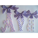 Ava's Purple Fun Glitter Wall Letters