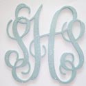 Glitter and Sparkle Connected Vine Monogram