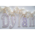 Dylan's Lavender and Cream Glitter Wall Letters