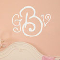 Curly Whirly Monogram Wall Decal