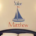 Personalized Sailor Wall Decal