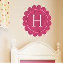 Scalloped Monogram Wall Decal