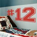 Varsity Numbers Wall Decal