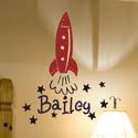 Bailey's Rocket Wall Decal