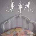 Ballerina Trio Wall Decal