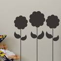 Chalkboard Flowers Wall Decal