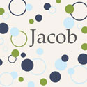 Personalized Dots and Cirlces Canvas Art