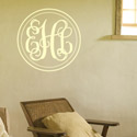 Double Circle Interlock Monogram Wall Decal