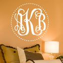 Fancy Dot Interlock Monogram Wall Decal