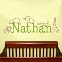 Personalized Jungle Animals Wall Decal