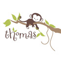 Personalized Monkey Branch Wall Decal
