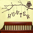 Personalized Owl on Branch-Boy