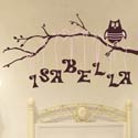 Personalized Owl on Branch-Girl