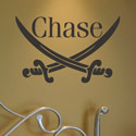 Personalized Pirate Sword Wall Decal