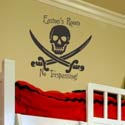 Skull and Swords Wall Decal