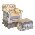 Black Toile Child Empire Chair