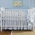 Alphabet Blue Crib Bedding