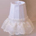 Embroidered Lace Ruffled Chandelier Shade
