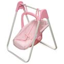 Pink Gingham Doll Swing and Carrier