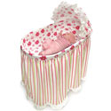 Flowers and Stripes Embrace Bassinet
