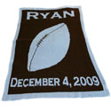 Custom Football Stroller Blanket