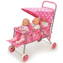 Polka Dots Triple Doll Stroller