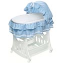 Waffle Ruffled Bassinet with Toybox Base